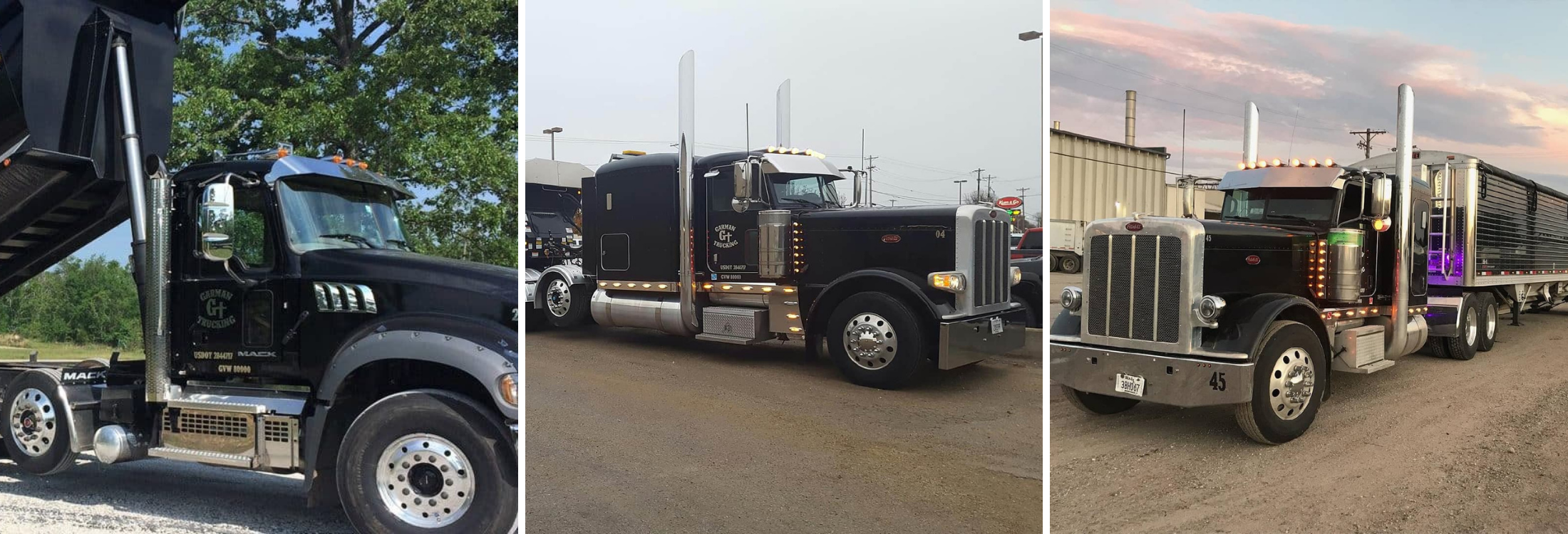 Fleet Of Dump Trucks